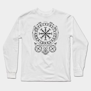 Helm of Awe - Aegishjalmur | Norse Pagan Symbol Long Sleeve T-Shirt